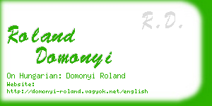 roland domonyi business card